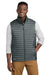 Eddie Bauer EB516 Mens Packable Quilted Full Zip Vest Metal Grey Model Front