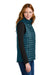 Eddie Bauer EB517 Womens Packable Quilted Full Zip Vest Adriatic Blue Model Side