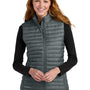 Eddie Bauer Womens Packable Quilted Water Resistant Full Zip Vest - Metal Grey - New