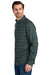 Eddie Bauer EB610 Mens Favorite Flannel Long Sleeve Button Down Shirt w/ Pocket Soft Olive Green Plaid Model Side