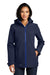 Eddie Bauer EB657 Womens WeatherEdge 3-in-1 Water Resistant Full Zip Hooded Jacket River Navy Blue/Cobalt Blue Model Front