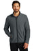 Port Authority F110 Mens Connection Pill Resistant Fleece Full Zip Jacket Charcoal Grey Model Front