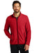 Port Authority F110 Mens Connection Pill Resistant Fleece Full Zip Jacket Rich Red Model Front