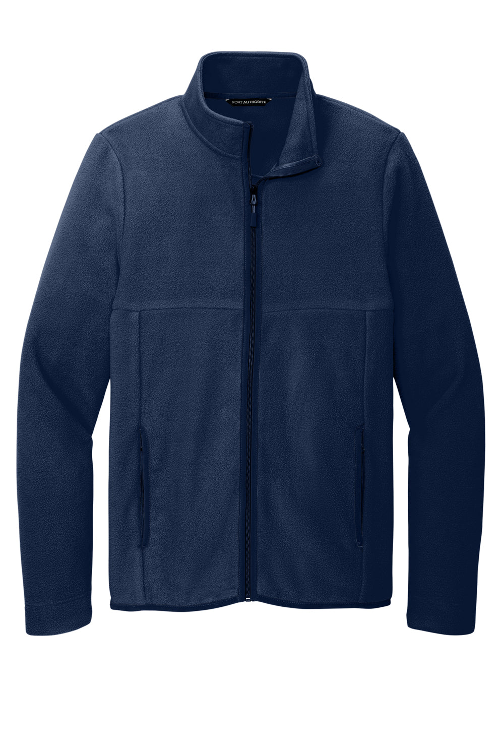 Port Authority F110 Mens Connection Pill Resistant Fleece Full Zip Jacket River Navy Blue Flat Front