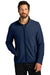 Port Authority F110 Mens Connection Pill Resistant Fleece Full Zip Jacket River Navy Blue Model Front