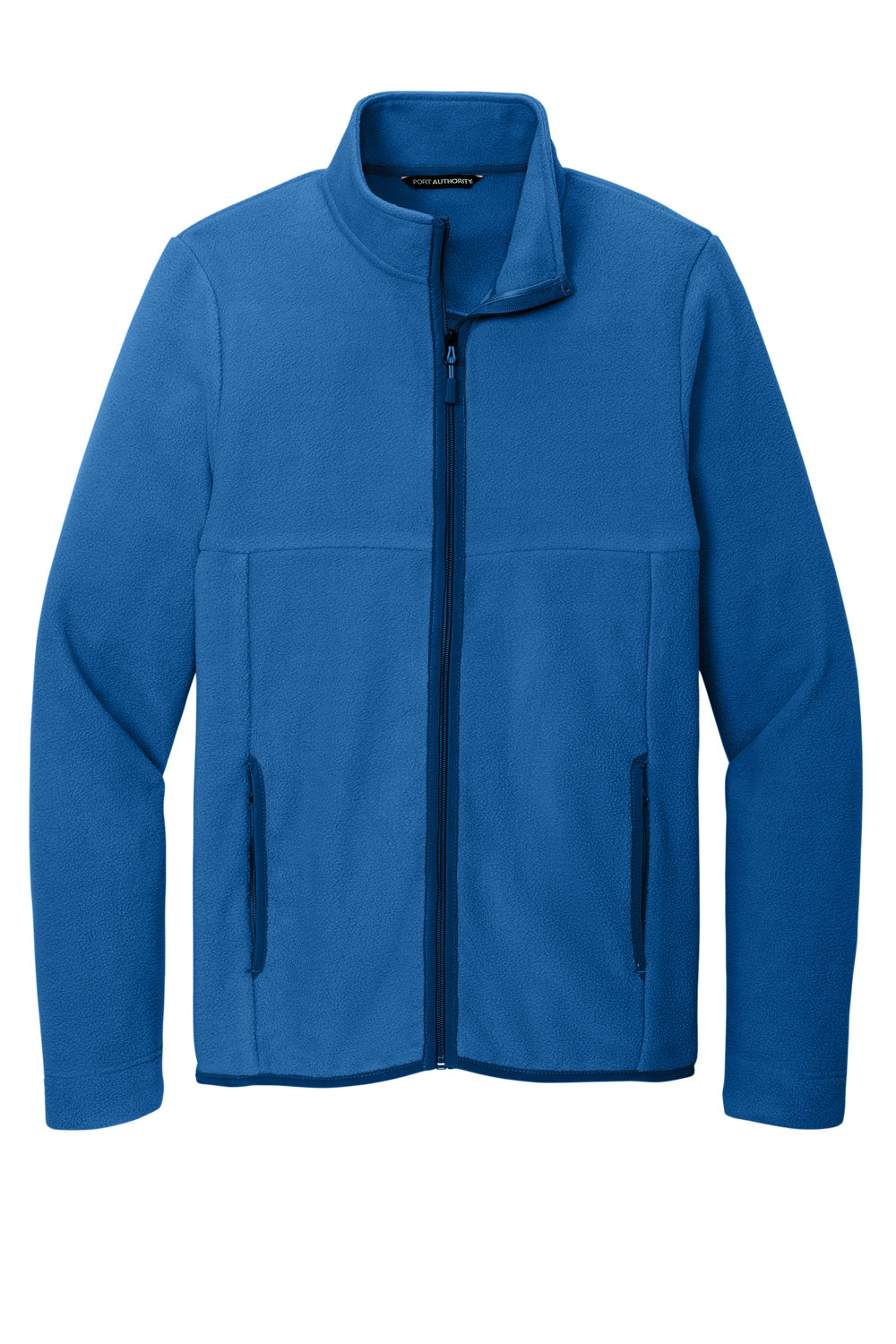 Port Authority F110 Mens Connection Pill Resistant Fleece Full Zip Jacket True Blue Flat Front