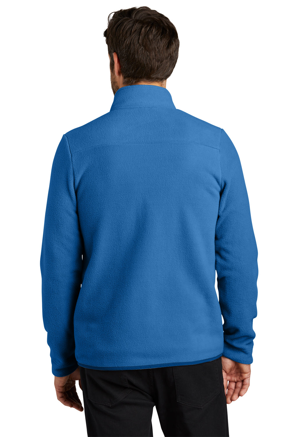 Port Authority F110 Mens Connection Pill Resistant Fleece Full Zip Jacket True Blue Model Back