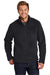 Port Authority F130 Mens Cozy Sherpa Fleece 1/4 Zip Jacket Charcoal Grey Model Front