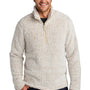 Port Authority Mens Cozy Sherpa Fleece 1/4 Zip Jacket - Heather Oatmeal