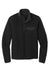 Port Authority F140 Mens Camp Fleece 1/4 Snap Sweatshirt Deep Black Flat Front