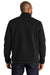 Port Authority F140 Mens Camp Fleece 1/4 Snap Sweatshirt Deep Black Model Back