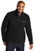 Port Authority F140 Mens Camp Fleece 1/4 Snap Sweatshirt Deep Black Model Front