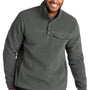 Port Authority Mens Camp Fleece 1/4 Snap Sweatshirt - Steel Grey