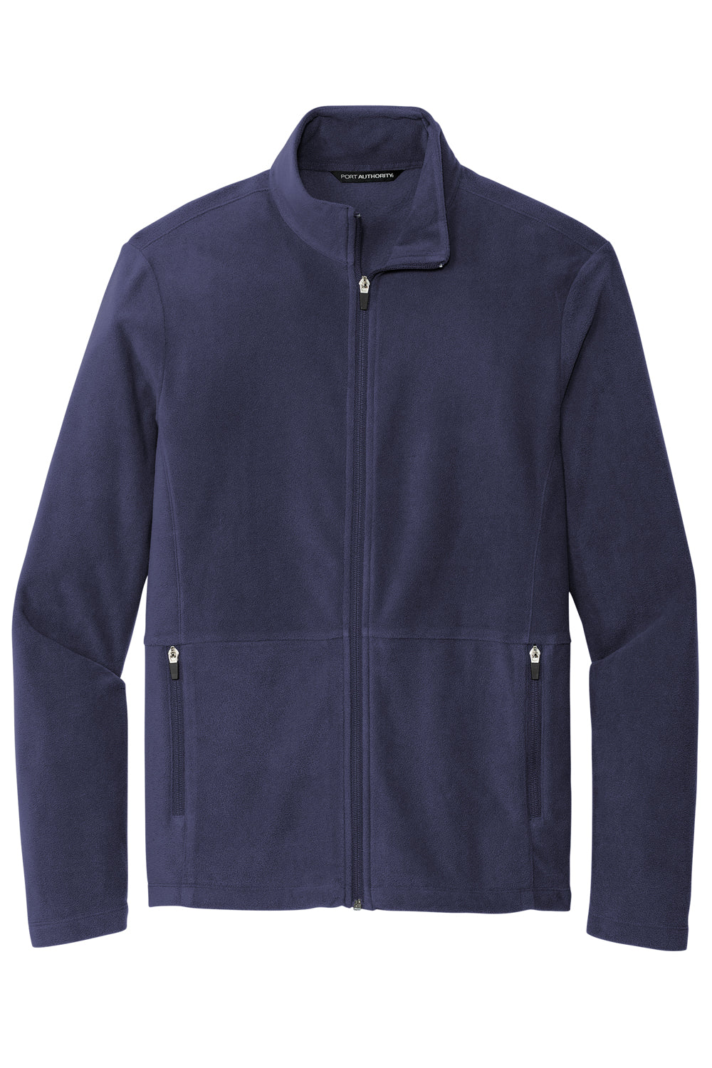 Port Authority F151 Mens Accord Pill Resistant Microfleece Full Zip Jacket Navy Blue Flat Front