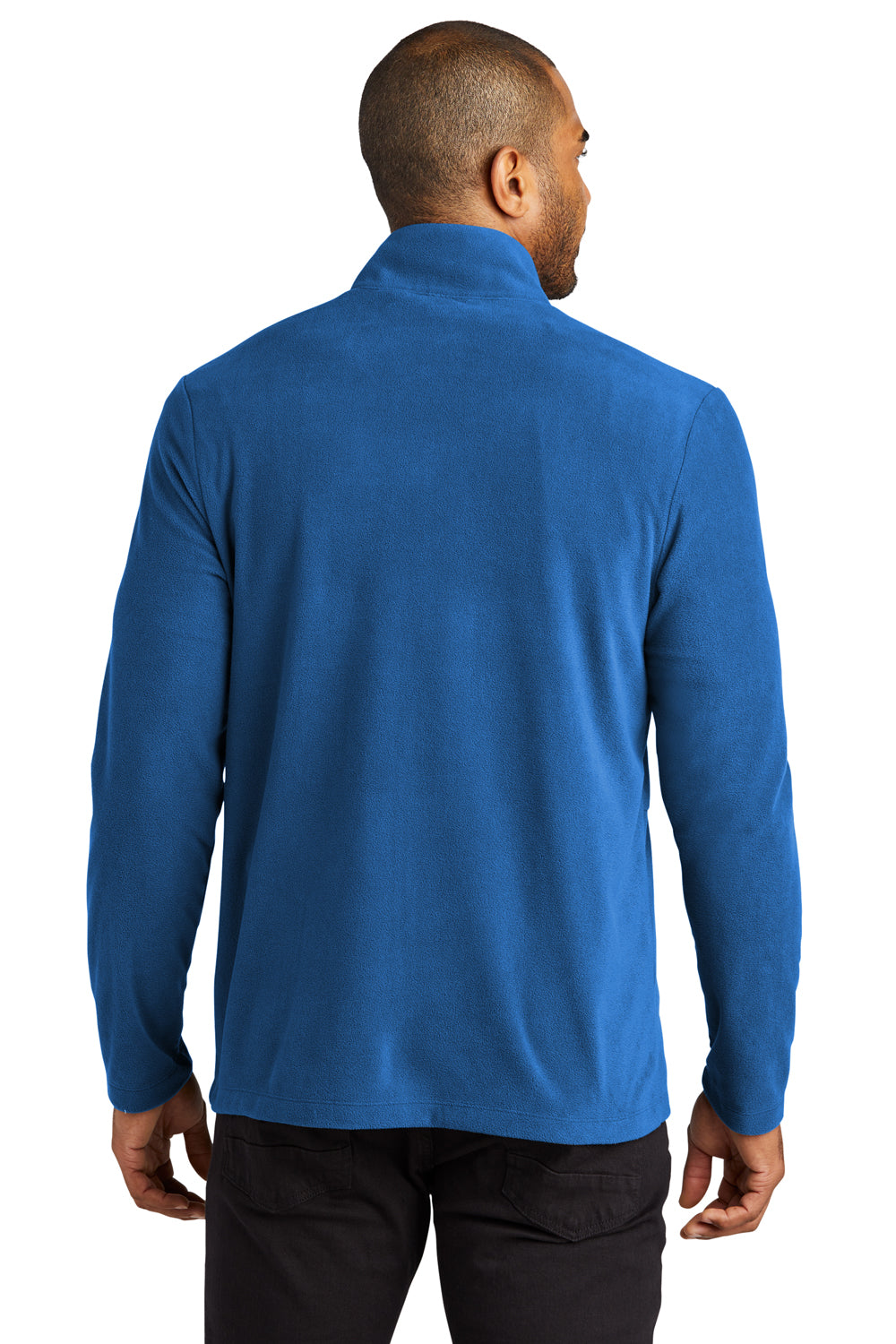 Port Authority F151 Mens Accord Pill Resistant Microfleece Full Zip Jacket Royal Blue Model Back