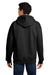 Hanes F170 Mens Ultimate Cotton PrintPro XP Pill Resistant Hooded Sweatshirt Hoodie w/ Pouch Pocket Black Model Back