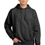 Hanes Mens Ultimate Cotton PrintPro XP Pill Resistant Hooded Sweatshirt Hoodie w/ Pouch Pocket - Heather Charcoal Grey