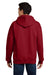 Hanes F170 Mens Ultimate Cotton PrintPro XP Pill Resistant Hooded Sweatshirt Hoodie w/ Pouch Pocket Deep Red Model Back