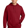 Hanes Mens Ultimate Cotton PrintPro XP Pill Resistant Hooded Sweatshirt Hoodie w/ Pouch Pocket - Deep Red