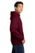 Hanes F170 Mens Ultimate Cotton PrintPro XP Pill Resistant Hooded Sweatshirt Hoodie w/ Pouch Pocket Maroon Model Side