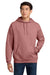 Hanes F170 Mens Ultimate Cotton PrintPro XP Pill Resistant Hooded Sweatshirt Hoodie w/ Pouch Pocket Mauve Model Front