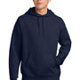 Hanes Mens Ultimate Cotton PrintPro XP Pill Resistant Hooded Sweatshirt Hoodie w/ Pouch Pocket - Navy Blue