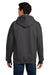 Hanes F170 Mens Ultimate Cotton PrintPro XP Pill Resistant Hooded Sweatshirt Hoodie w/ Pouch Pocket Smoke Grey Model Back