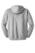 Hanes F170 Mens Ultimate Cotton PrintPro XP Pill Resistant Hooded Sweatshirt Hoodie w/ Pouch Pocket Ash Grey Flat Back