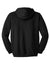 Hanes F170 Mens Ultimate Cotton PrintPro XP Pill Resistant Hooded Sweatshirt Hoodie w/ Pouch Pocket Black Flat Back