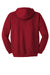 Hanes F170 Mens Ultimate Cotton PrintPro XP Pill Resistant Hooded Sweatshirt Hoodie w/ Pouch Pocket Deep Red Flat Back