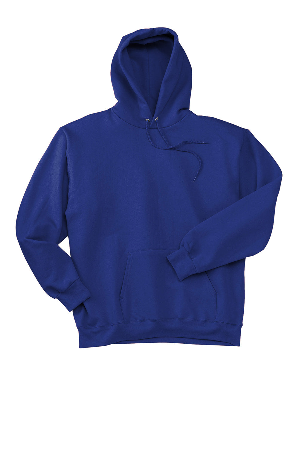 Hanes F170 Mens Ultimate Cotton PrintPro XP Pill Resistant Hooded Sweatshirt Hoodie w/ Pouch Pocket Deep Royal Blue Flat Front