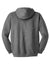 Hanes F170 Mens Ultimate Cotton PrintPro XP Pill Resistant Hooded Sweatshirt Hoodie w/ Pouch Pocket Light Steel Grey Flat Back