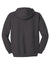 Hanes F170 Mens Ultimate Cotton PrintPro XP Pill Resistant Hooded Sweatshirt Hoodie w/ Pouch Pocket Smoke Grey Flat Back