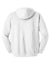 Hanes F170 Mens Ultimate Cotton PrintPro XP Pill Resistant Hooded Sweatshirt Hoodie w/ Pouch Pocket White Flat Back