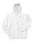 Hanes F170 Mens Ultimate Cotton PrintPro XP Pill Resistant Hooded Sweatshirt Hoodie w/ Pouch Pocket White Flat Front