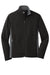 Port Authority F216 Mens Full Zip Fleece Jacket Black/Battleship Grey Flat Front