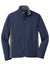 Port Authority F216 Mens Full Zip Fleece Jacket True Navy Blue/Battleship Grey Flat Front