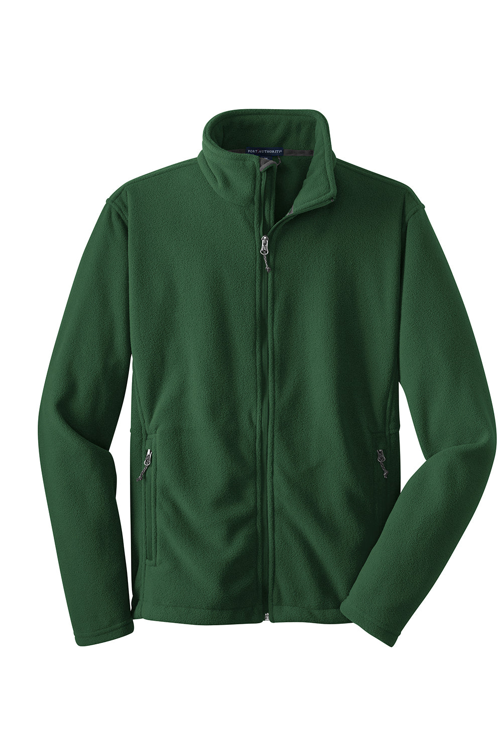 Port Authority F217 Mens Full Zip Fleece Jacket Forest Green Flat Front