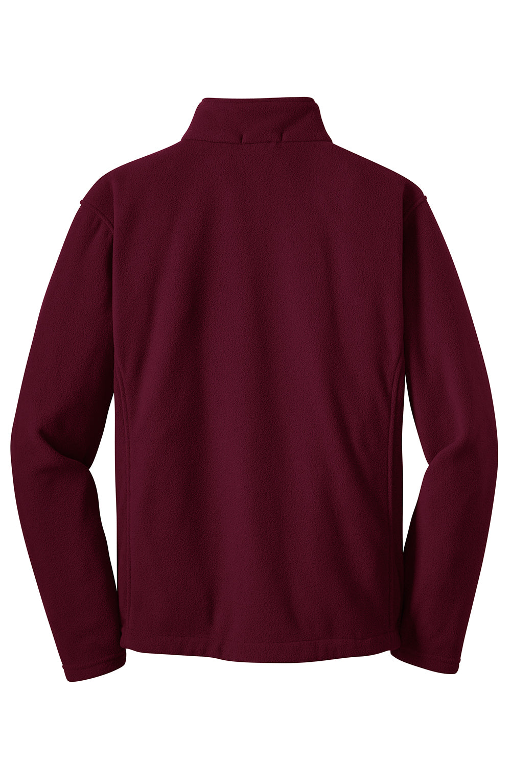 Port Authority F217 Mens Full Zip Fleece Jacket Maroon Flat Back