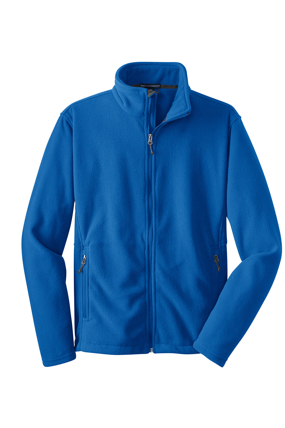 Port Authority F217 Mens Full Zip Fleece Jacket True Royal Blue Flat Front