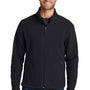 Port Authority Mens Full Zip Fleece Jacket - Black