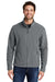 Port Authority F217 Mens Full Zip Fleece Jacket Deep Smoke Grey Model Front