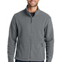 Port Authority Mens Full Zip Fleece Jacket - Deep Smoke Grey