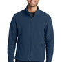 Port Authority Mens Full Zip Fleece Jacket - Insignia Blue