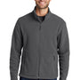 Port Authority Mens Full Zip Fleece Jacket - Iron Grey