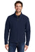 Port Authority F217 Mens Full Zip Fleece Jacket True Navy Blue Model Front