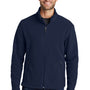 Port Authority Mens Full Zip Fleece Jacket - True Navy Blue