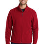 Port Authority Mens Full Zip Fleece Jacket - True Red