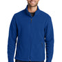 Port Authority Mens Full Zip Fleece Jacket - True Royal Blue