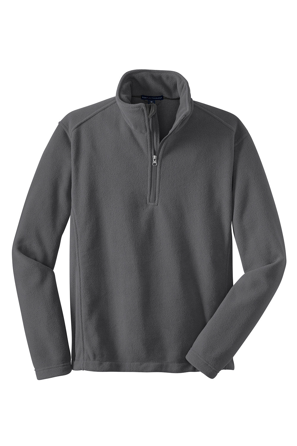 Port Authority F218 Mens Fleece 1/4 Zip Sweatshirt Iron Grey Flat Front